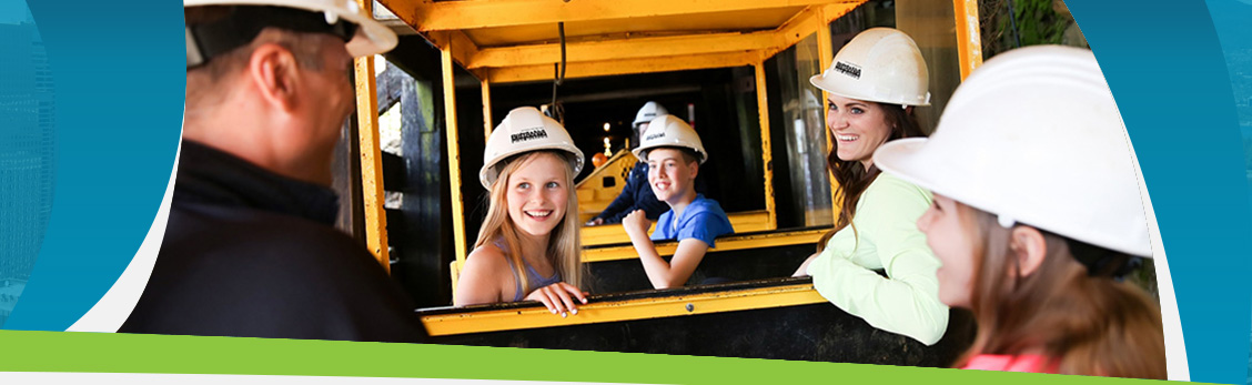 family, underground, mining, gold panning, hands on